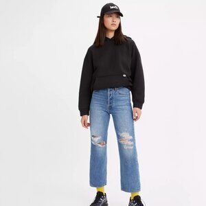 NWT Levi's Ribcage Straight Ankle in After Love Light Wash Distressed Size 32